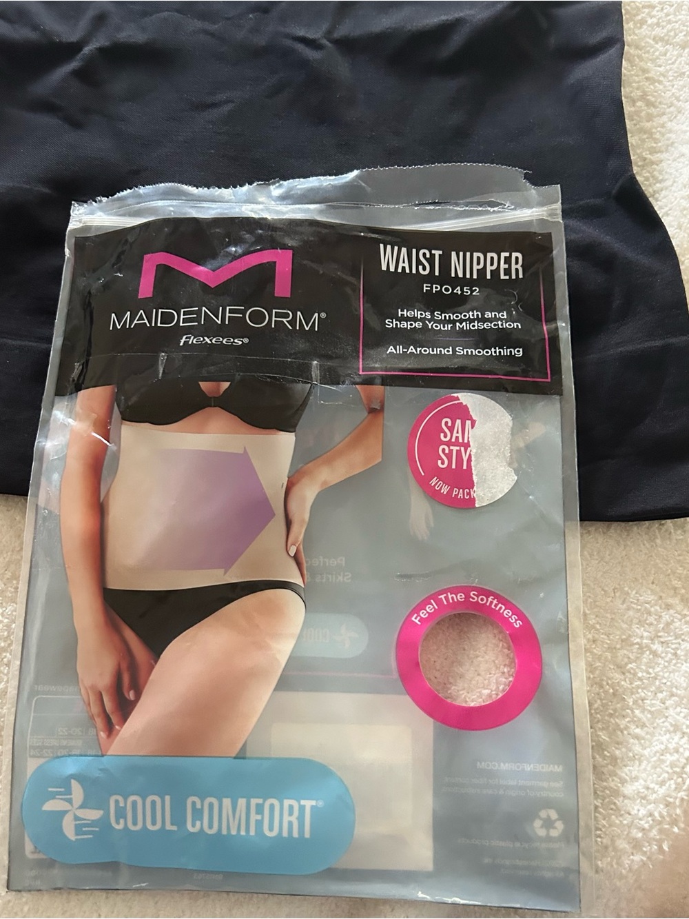 Maidenform Black  Waist Nipper - Cool Comfort